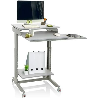 HJH OFFICE Werkplek - Grijs - 107.5x60x50cm HJH OFFICE Werkplek - Grijs - 107.5x60x50cm