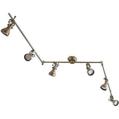 Lampa sufitowa Perseas od Lindby - 6 świateł, GU10, antyczny brąz Lampa sufitowa Perseas od Lindby - 6 świateł, GU10, antyczny brąz