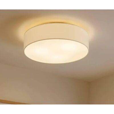 Lindby Sebatin Ceiling Light - Modern Cream Textile Ceiling Lamp Lindby Sebatin Ceiling Light - Modern Cream Textile Ceiling Lamp