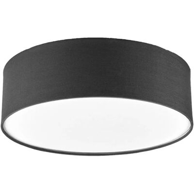LINDBY Sebatin - Deckenlampe - Grau Stoff - Modernes Design - Deckenleuchte LINDBY Sebatin - Deckenlampe - Grau Stoff - Modernes Design - Deckenleuchte