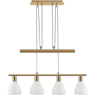 LINDBY Biało/Bronz Regulowana Lampa Wisząca - Lampa wisząca LINDBY Biało/Bronz Regulowana Lampa Wisząca - Lampa wisząca
