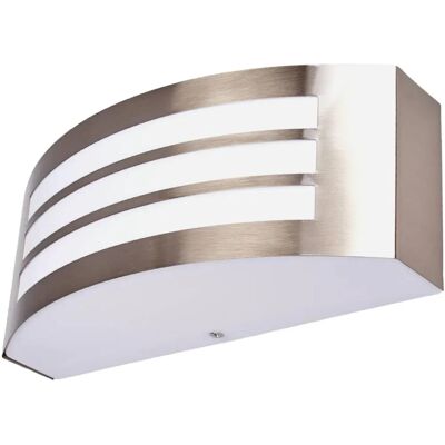 LINDBY Applique murale - Lampe extérieure en acier inoxydable rayé LINDBY Applique murale - Lampe extérieure en acier inoxydable rayé