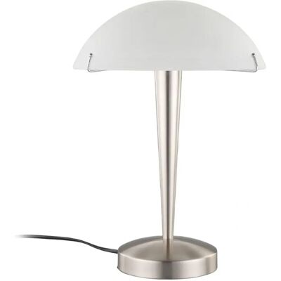 Lampa da tavolo 'Viola' moderna in bianco di metallo per camera Lampa da tavolo 'Viola' moderna in bianco di metallo per camera