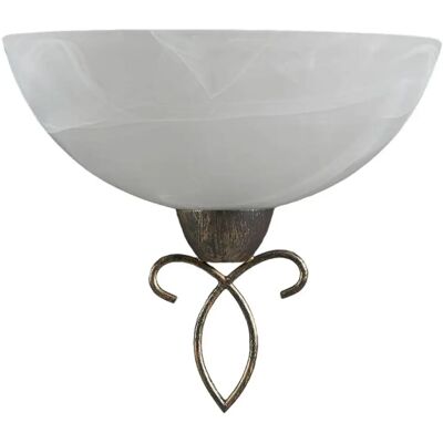 Lindby Mohija Lampa ścienna - Styl romantyczny - Biały alabaster Lindby Mohija Lampa ścienna - Styl romantyczny - Biały alabaster