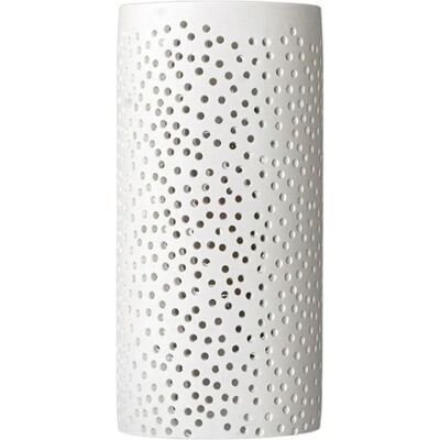 Lampa ścienna Jiru z białego gessa perforowanego - oświetlenie sufitowe LED Lampa ścienna Jiru z białego gessa perforowanego - oświetlenie sufitowe LED