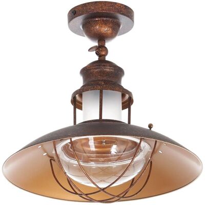 Lindby Lampada a Soffitto Rustica in Metallo - E27, Vetro Trasparente, 1 Lampadina - Lampada da soffitto Lindby Lampada a Soffitto Rustica in Metallo - E27, Vetro Trasparente, 1 Lampadina - Lampada da soffitto