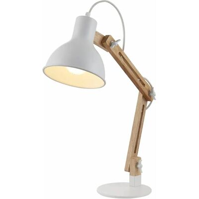 Lampe de table en bois Lindby Shivanja - Moderne, Ajustable, E27 Lampe de table en bois Lindby Shivanja - Moderne, Ajustable, E27