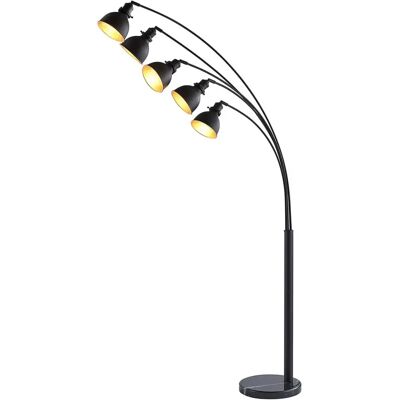 Lindby - Nowoczesna czarna i złota 5-punktowa lampa stojąca - Salon i jadalnia Lindby - Nowoczesna czarna i złota 5-punktowa lampa stojąca - Salon i jadalnia