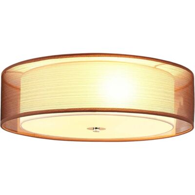 Lindby Tobia Brązowa Tekstylna Lampa sufitowa - Lampa sufitowa Lindby Tobia Brązowa Tekstylna Lampa sufitowa - Lampa sufitowa