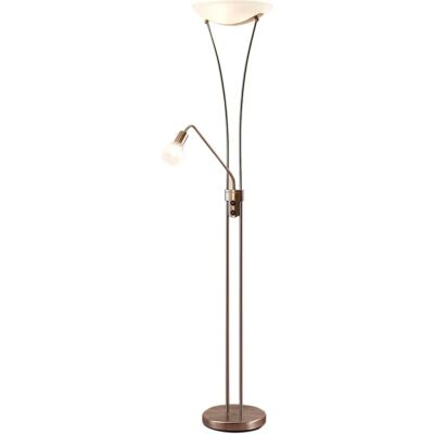 Lindby Felicia Lámpara de pie gris de metal con luz de lectura - Lámpara de pie Lindby Felicia Lámpara de pie gris de metal con luz de lectura - Lámpara de pie