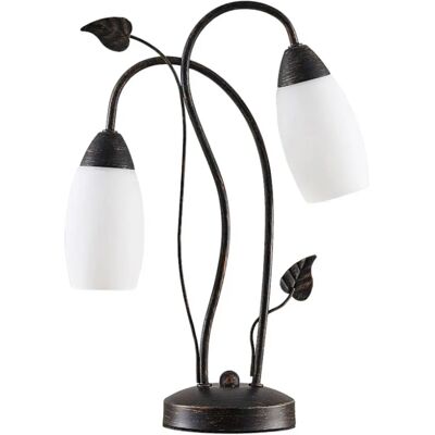 Lindby Stefania Tischlampe - Braun - 2 Birnen - E14 - 40cm Lindby Stefania Tischlampe - Braun - 2 Birnen - E14 - 40cm