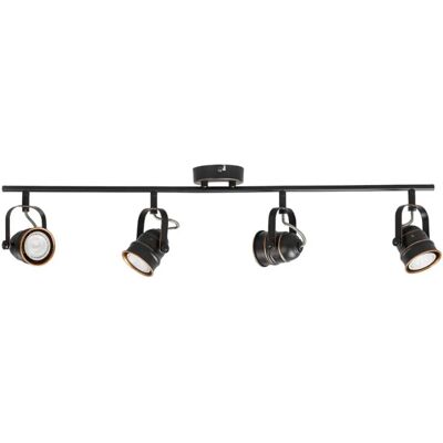 Lindby Lámpara de Techo Leonor Negro y Dorado 4 GU10 LED Lindby Lámpara de Techo Leonor Negro y Dorado 4 GU10 LED