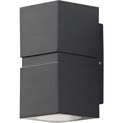 Lucande - Lámpara de pared exterior LED gris 2 luces Lucande - Lámpara de pared exterior LED gris 2 luces