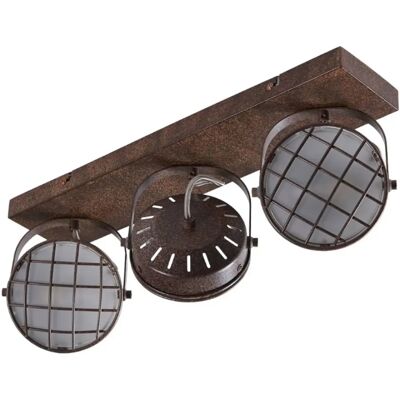 Lindby - Industriell Taklampa Tamin med 3 LED-lampor - Brunt Metall Lindby - Industriell Taklampa Tamin med 3 LED-lampor - Brunt Metall