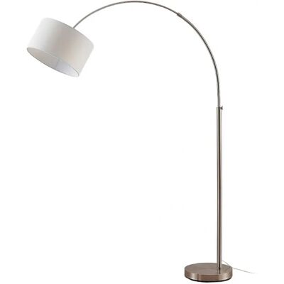 Lindby Bogen Stehleuchte Railyn - Weißes Gewebeschild - Elegantes Design Lindby Bogen Stehleuchte Railyn - Weißes Gewebeschild - Elegantes Design