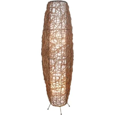 Lampa podłogowa Lindby Nias - Rattan i tkanina - Nowoczesna dekoracja Lampa podłogowa Lindby Nias - Rattan i tkanina - Nowoczesna dekoracja