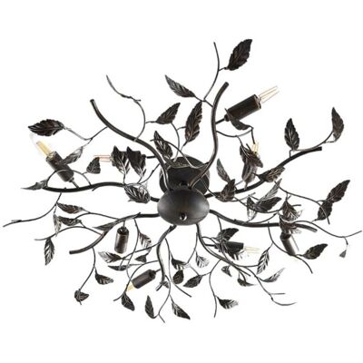 Lindby Yos Kwiatowa Lampa sufitowa - 8 Świateł - Czarna Lindby Yos Kwiatowa Lampa sufitowa - 8 Świateł - Czarna