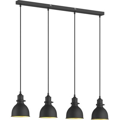 Lindby - Lampa wisząca Jasminka - Czarny i złoty - 4 światła Lindby - Lampa wisząca Jasminka - Czarny i złoty - 4 światła