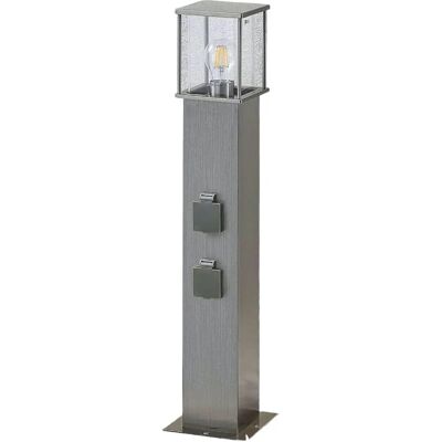 Lindby Caspa Lámpara Exterior - Acero, Gris, 2 Tomas, IP54 Lindby Caspa Lámpara Exterior - Acero, Gris, 2 Tomas, IP54