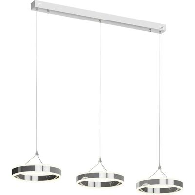 Lucande - Modern Silver LED Pendant Light with 3 Rings Lucande - Modern Silver LED Pendant Light with 3 Rings