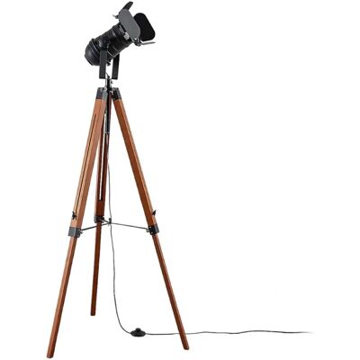 Lindby Hilma Tripod Wooden Floor Lamp - Brown - Floor Lamp Lindby Hilma Tripod Wooden Floor Lamp - Brown - Floor Lamp