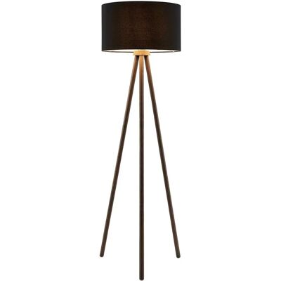 Lindby - Moderne schwarze Holz-Treppengeländer-Stehlampe - Stehlampe Lindby - Moderne schwarze Holz-Treppengeländer-Stehlampe - Stehlampe