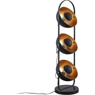 Lindby - Nowoczesna czarna/złota lampa podłogowa z 3 żarówkami - Salon i jadalnia Lindby - Nowoczesna czarna/złota lampa podłogowa z 3 żarówkami - Salon i jadalnia