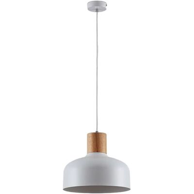 Lindby Biała drewniana lampa wisząca Lindby Biała drewniana lampa wisząca
