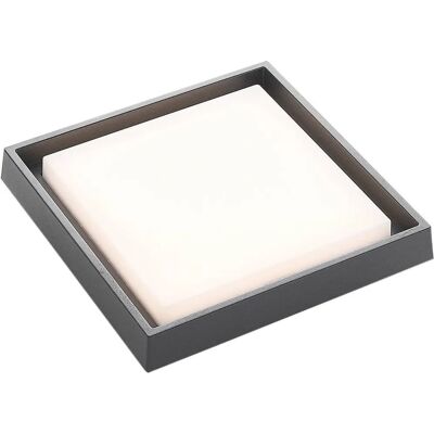 Lucande - Lampada LED Quadrata Grigia per Esterni - 27cm Lucande - Lampada LED Quadrata Grigia per Esterni - 27cm