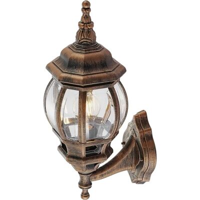 Lindby Außenwandleuchte Nadesha Gold Kunststoff IP44 - Wandlampe Lindby Außenwandleuchte Nadesha Gold Kunststoff IP44 - Wandlampe