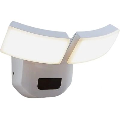 Lindby Lámpara de Pared Exterior Blanca con Sensor - Diseño Moderno - 2 Luces Lindby Lámpara de Pared Exterior Blanca con Sensor - Diseño Moderno - 2 Luces