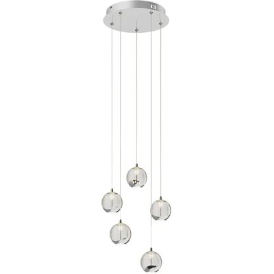 Lucande - Modern Transparent Glass Pendant Lamp Hayley - 5 Lights Lucande - Modern Transparent Glass Pendant Lamp Hayley - 5 Lights
