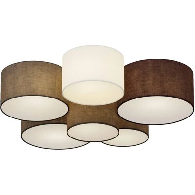 Lindby Nowoczesne Szare Brązowe 6-Punktowe Lampka Sufitowa - Lampa Sufitowa Lindby Nowoczesne Szare Brązowe 6-Punktowe Lampka Sufitowa - Lampa Sufitowa