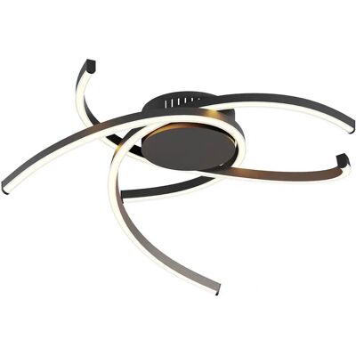Lindby Katris Deckenleuchte - 58cm Modern Schwarz Aluminium Lindby Katris Deckenleuchte - 58cm Modern Schwarz Aluminium