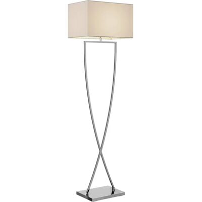 Lampada da terra Evaine di Lucande - Bianco, Moderna, 157cm Lampada da terra Evaine di Lucande - Bianco, Moderna, 157cm