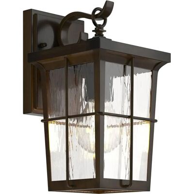 Lindby Charmaine Luz de Pared - Farol Exterior con Vidrio Texturizado Lindby Charmaine Luz de Pared - Farol Exterior con Vidrio Texturizado