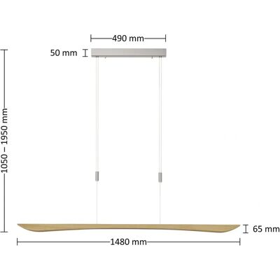 Rothfels Hiba Lampa wisząca LED 148cm - Lampa wisząca Rothfels Hiba Lampa wisząca LED 148cm - Lampa wisząca
