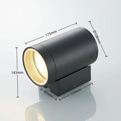 Lucande - Utomhusvägglampa 'Thomke' Grå Aluminium IP65 Lucande - Utomhusvägglampa 'Thomke' Grå Aluminium IP65