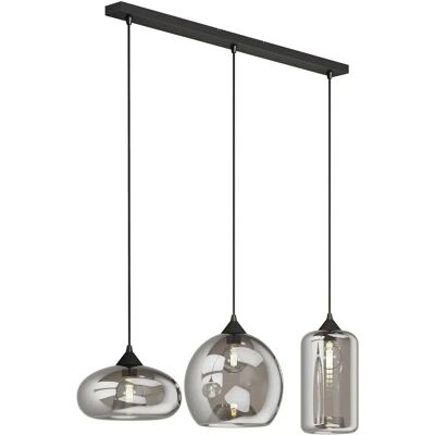 Lindby Marla Hängeleuchte - 3 Lichter, Modernes Grau Glas Lindby Marla Hängeleuchte - 3 Lichter, Modernes Grau Glas