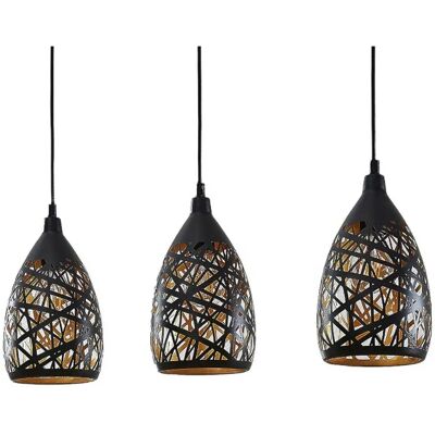 Lindby Marcello Pendant Lamp - Modern Black 3-Light for Living & Dining Lindby Marcello Pendant Lamp - Modern Black 3-Light for Living & Dining