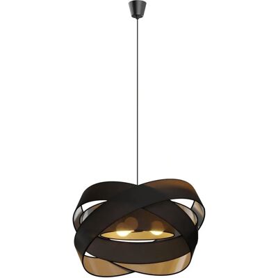 Lindby - Stylowa czarna tekstylna lampa wisząca 'Simaria' - Nowoczesny dodatek Lindby - Stylowa czarna tekstylna lampa wisząca 'Simaria' - Nowoczesny dodatek