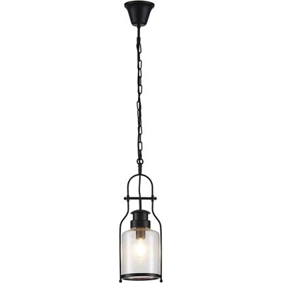 Lindby Rozalie Lampa wisząca - Vintage Czarny Metal Szkło Lindby Rozalie Lampa wisząca - Vintage Czarny Metal Szkło
