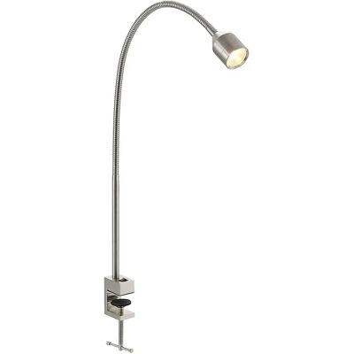Lindby Hanilo Lampe LED à Morsetto - Gris en Aluminium Moderne Lindby Hanilo Lampe LED à Morsetto - Gris en Aluminium Moderne