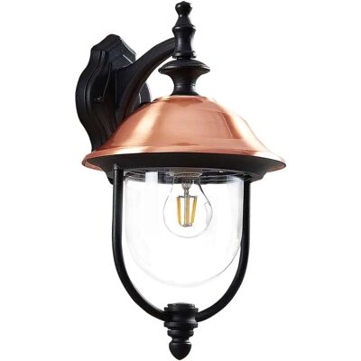 Lindby Lámpara de Pared Vintage en Cobre - Exterior E27 Lindby Lámpara de Pared Vintage en Cobre - Exterior E27