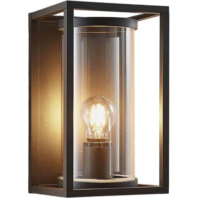 Lucande - Modern Graue Aluminium-Außenwandleuchte 'Brienne' (1 Lampe, E27) - Wandleuchte Lucande - Modern Graue Aluminium-Außenwandleuchte 'Brienne' (1 Lampe, E27) - Wandleuchte