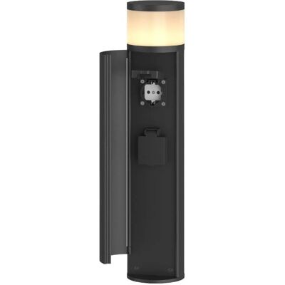 Lucande Corban Außen LED Lampe - Grau, 2 Steckdosen Lucande Corban Außen LED Lampe - Grau, 2 Steckdosen