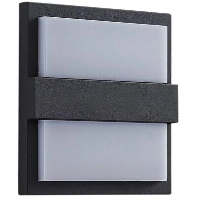 Lucande Gylfi Applique da Parete - Lampada LED Esterna, Grigia, Alluminio Lucande Gylfi Applique da Parete - Lampada LED Esterna, Grigia, Alluminio