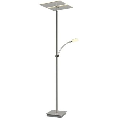 Lucande Parthena moderne graue LED-Stehlampe mit Lesearm Lucande Parthena moderne graue LED-Stehlampe mit Lesearm
