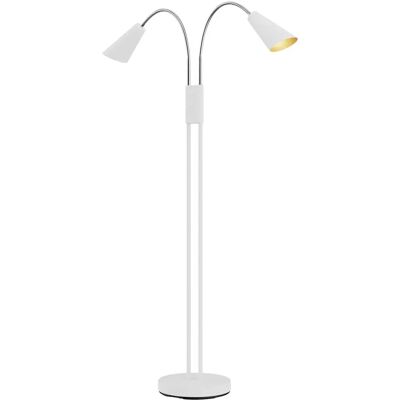 Lampada da Terra Medira Lucande - 2 Luci, Bianca, Stile Scandinavo Lampada da Terra Medira Lucande - 2 Luci, Bianca, Stile Scandinavo