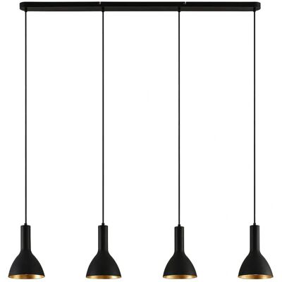 Arcchio Cosmina 4-Light Pendant - Modern Black Metal Chandelier Arcchio Cosmina 4-Light Pendant - Modern Black Metal Chandelier